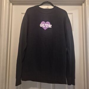 Olivia Rodrigo GUTS World Tour Black Long Sleeve Sweatshirt Men's XL